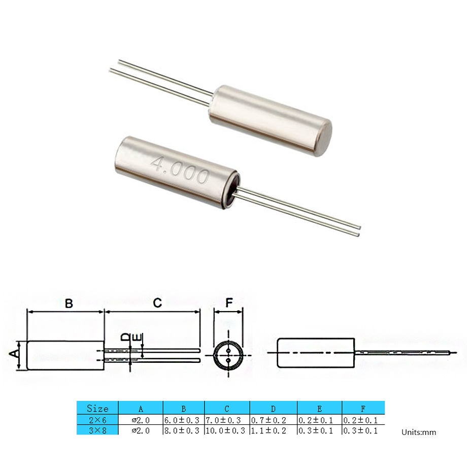 MHz插件晶振2X6/3X8
